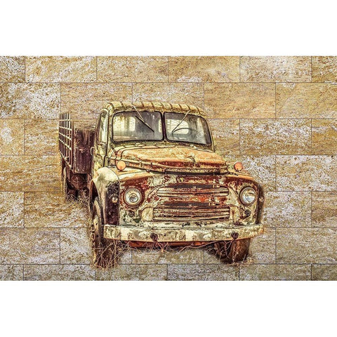 Vintage Truck White Modern Wood Framed Art Print by Phillip, Jamie