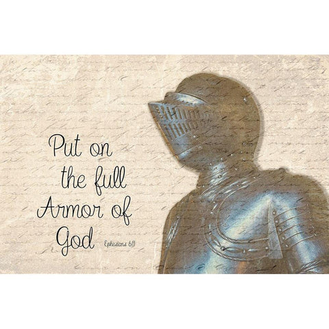 Armor Of God White Modern Wood Framed Art Print by Phillip, Jamie