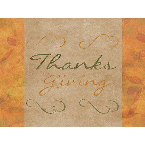 Thanks Giving Gold Ornate Wood Framed Art Print with Double Matting by Phillip, Jamie