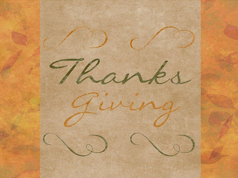 Thanks Giving Black Ornate Wood Framed Art Print with Double Matting by Phillip, Jamie