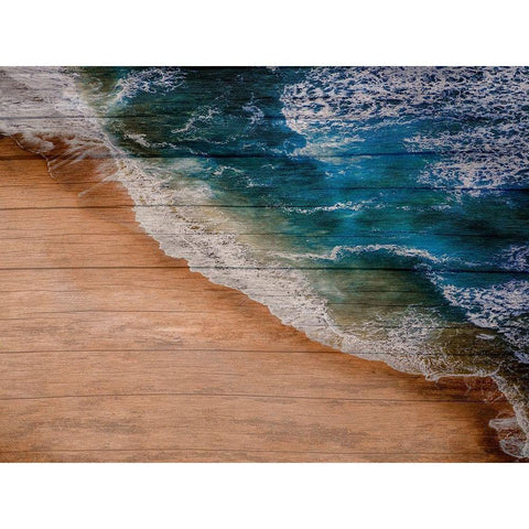 Blue Ocean Black Modern Wood Framed Art Print with Double Matting by Phillip, Jamie