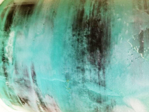 Cream Of Aqua White Modern Wood Framed Art Print with Double Matting by Phillip, Jamie