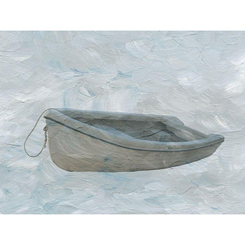 Painted Boat Black Modern Wood Framed Art Print by Phillip, Jamie