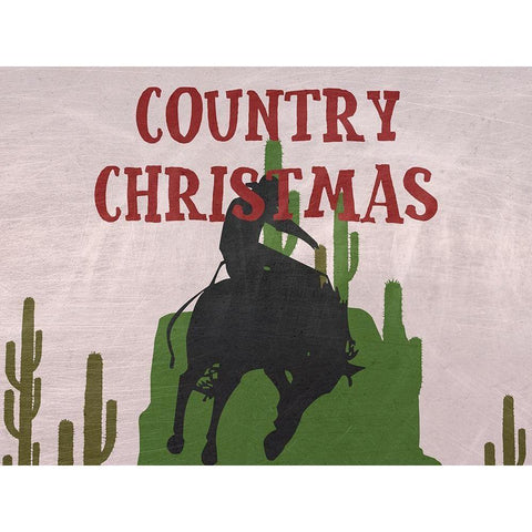 Country Christmas Black Modern Wood Framed Art Print with Double Matting by Phillip, Jamie