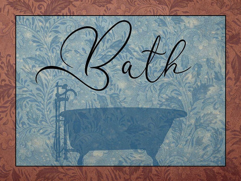 Bath White Modern Wood Framed Art Print with Double Matting by Phillip, Jamie