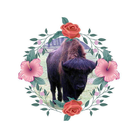 Buffalo Love Gold Ornate Wood Framed Art Print with Double Matting by Phillip, Jamie