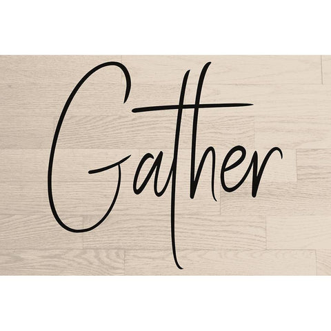 Gather Black Modern Wood Framed Art Print with Double Matting by Phillip, Jamie