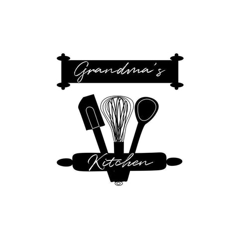 Grandmas Kitchen Black Modern Wood Framed Art Print by Phillip, Jamie