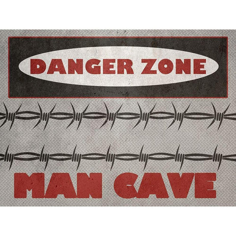 Danger Zone White Modern Wood Framed Art Print by Phillip, Jamie