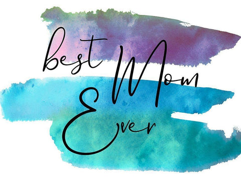 Best Mom White Modern Wood Framed Art Print with Double Matting by Phillip, Jamie