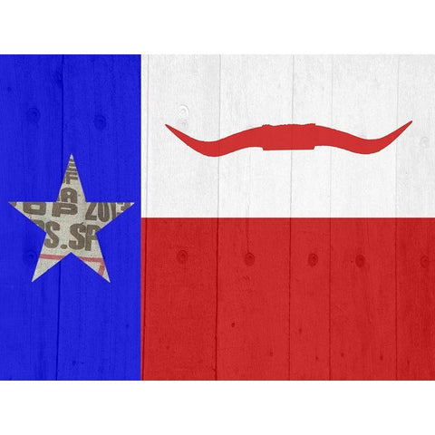 Texas 3 Black Modern Wood Framed Art Print with Double Matting by Phillip, Jamie