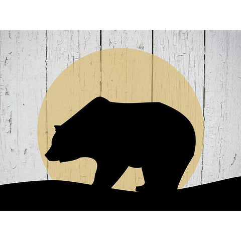 Bear Country Black Modern Wood Framed Art Print with Double Matting by Phillip, Jamie