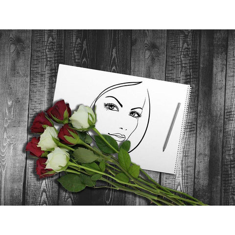 Drawing White Modern Wood Framed Art Print by Phillip, Jamie