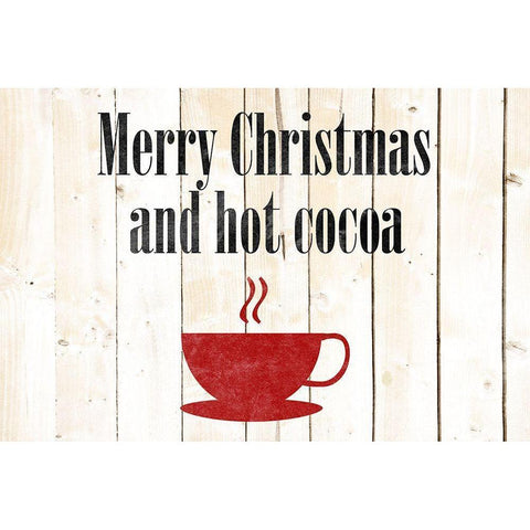 Hot Christmas Cocoa White Modern Wood Framed Art Print by Phillip, Jamie