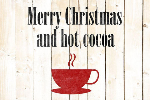 Hot Christmas Cocoa White Modern Wood Framed Art Print with Double Matting by Phillip, Jamie