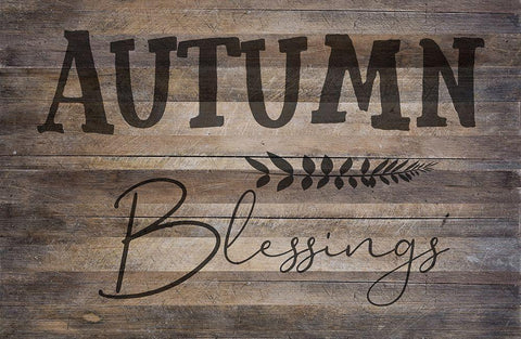 Autumn Blessings Black Ornate Wood Framed Art Print with Double Matting by Phillip, Jamie