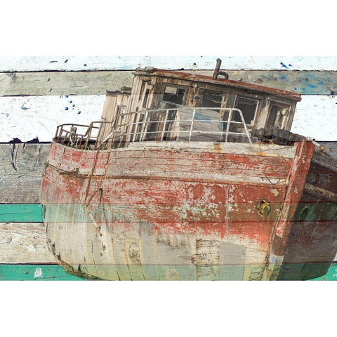 Ship Wreck Black Modern Wood Framed Art Print with Double Matting by Phillip, Jamie