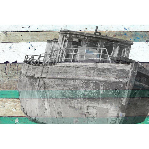 Ship Wreck 2 White Modern Wood Framed Art Print by Phillip, Jamie