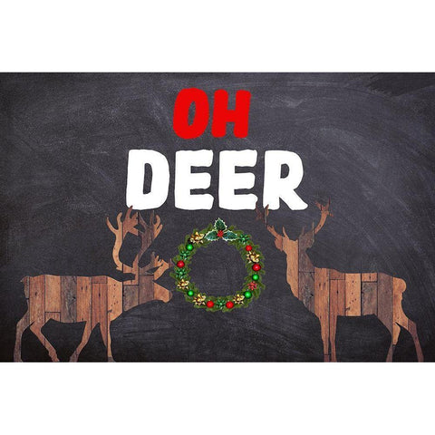 Oh Deer! 2 Gold Ornate Wood Framed Art Print with Double Matting by Phillip, Jamie