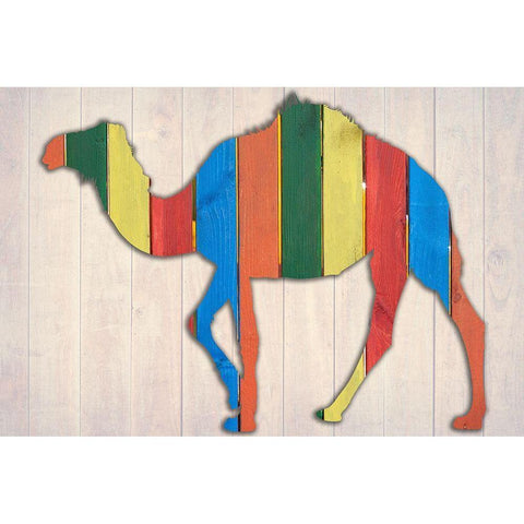 Camel 1 White Modern Wood Framed Art Print by Phillip, Jamie