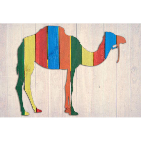 Camel 2 White Modern Wood Framed Art Print by Phillip, Jamie