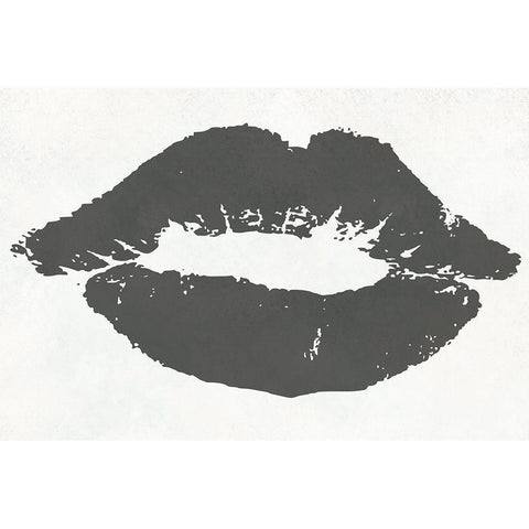 Cotton Candy Lips 3 White Modern Wood Framed Art Print by Phillip, Jamie