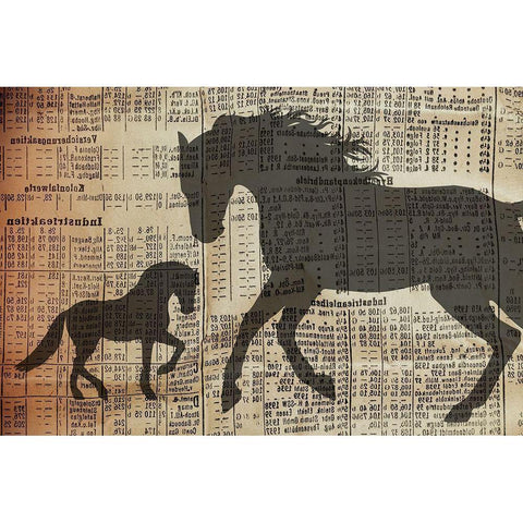 Horsey Baby 2 Gold Ornate Wood Framed Art Print with Double Matting by Phillip, Jamie