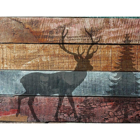 Lodge Animal2 White Modern Wood Framed Art Print by Phillip, Jamie