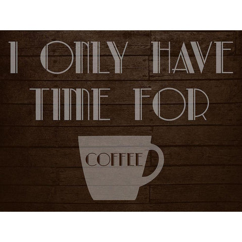 Coffee Time Black Modern Wood Framed Art Print with Double Matting by Phillip, Jamie