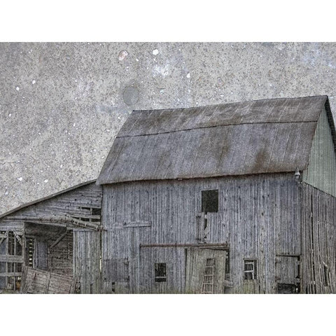 Wooden Barn White Modern Wood Framed Art Print by Phillip, Jamie