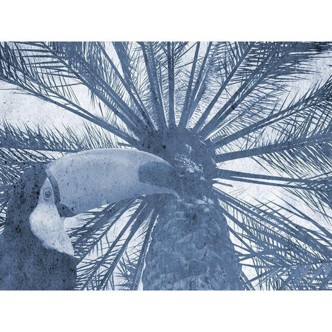 Blue Tropics Gold Ornate Wood Framed Art Print with Double Matting by Phillip, Jamie