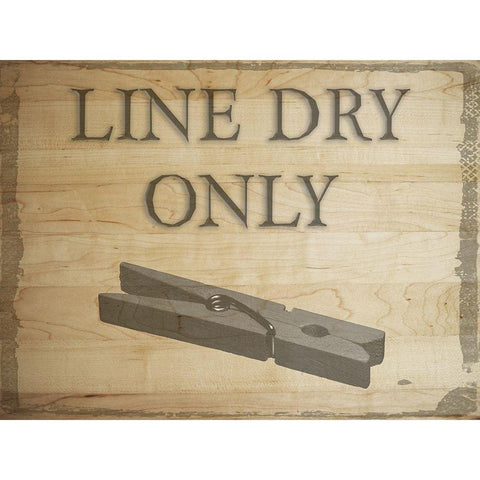 Line Dry Only Black Modern Wood Framed Art Print with Double Matting by Phillip, Jamie