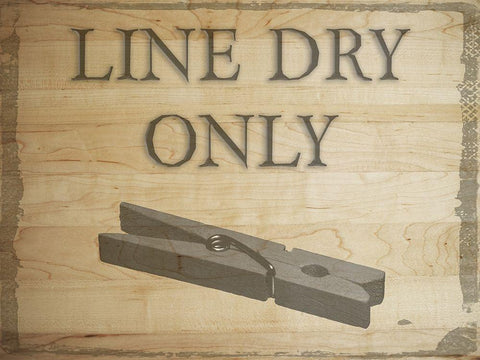 Line Dry Only White Modern Wood Framed Art Print with Double Matting by Phillip, Jamie