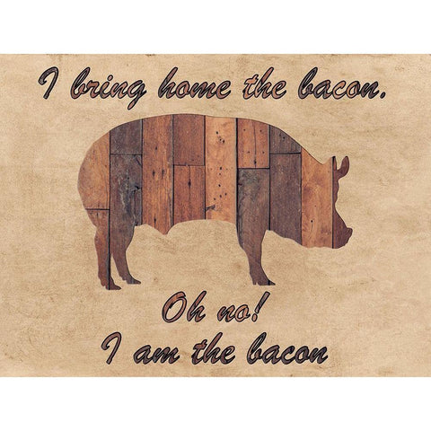 Bacon White Modern Wood Framed Art Print by Phillip, Jamie