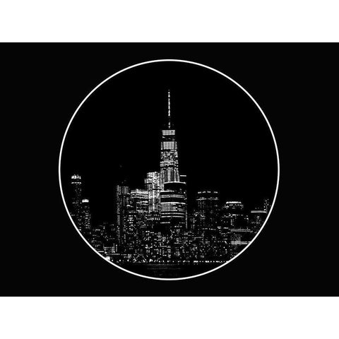 Dark New York Gold Ornate Wood Framed Art Print with Double Matting by Phillip, Jamie