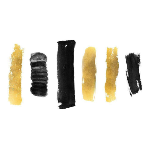 Spoken Brushes 2 Black Modern Wood Framed Art Print with Double Matting by Phillip, Jamie