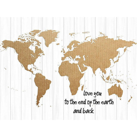 Worldly Love White Modern Wood Framed Art Print by Phillip, Jamie