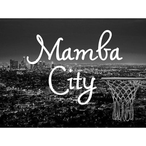 Mamba City White Modern Wood Framed Art Print by Phillip, Jamie