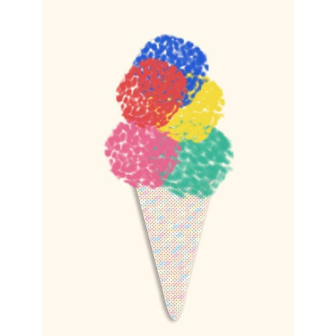 Ice Cream 1 Black Modern Wood Framed Art Print with Double Matting by Phillip, Jamie