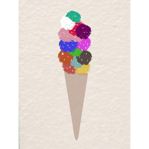 Ice Cream 2 Black Modern Wood Framed Art Print with Double Matting by Phillip, Jamie