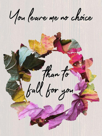 Fall For You White Modern Wood Framed Art Print with Double Matting by Phillip, Jamie