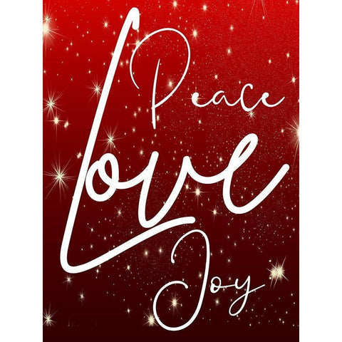 Peace Love Joy White Modern Wood Framed Art Print by Phillip, Jamie