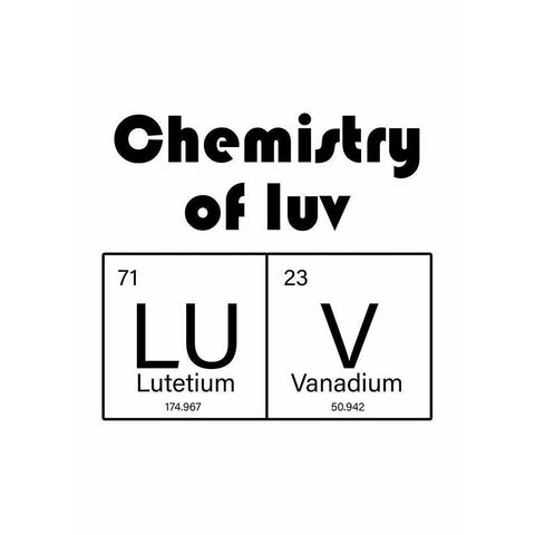 Love Chemistry Black Modern Wood Framed Art Print with Double Matting by Phillip, Jamie