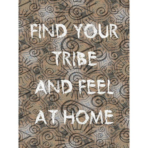 Find Your Tribe Black Modern Wood Framed Art Print with Double Matting by Phillip, Jamie