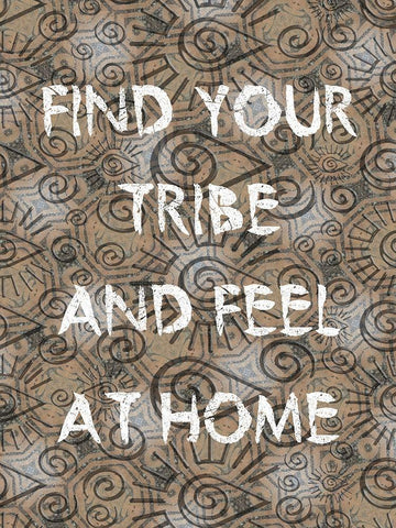 Find Your Tribe White Modern Wood Framed Art Print with Double Matting by Phillip, Jamie