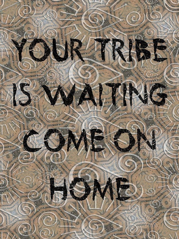 Find Your Tribe 2 White Modern Wood Framed Art Print with Double Matting by Phillip, Jamie