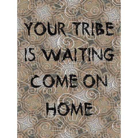 Find Your Tribe 2 Gold Ornate Wood Framed Art Print with Double Matting by Phillip, Jamie