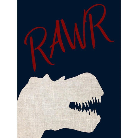 Rawr Black Modern Wood Framed Art Print with Double Matting by Phillip, Jamie