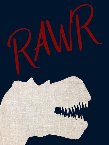 Rawr White Modern Wood Framed Art Print with Double Matting by Phillip, Jamie