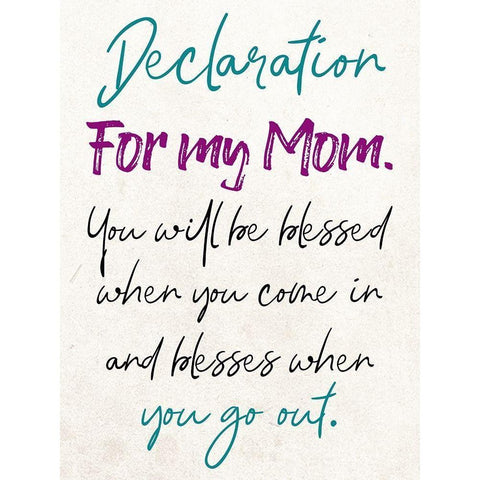 Moms Declaration Black Modern Wood Framed Art Print with Double Matting by Phillip, Jamie